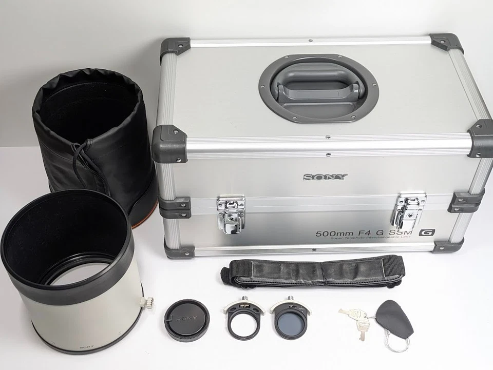 [RARE] SONY 500mm F/4 G SSM SAL500F40G pour monture SONY Minolta A avec capot... - Photo 4/4