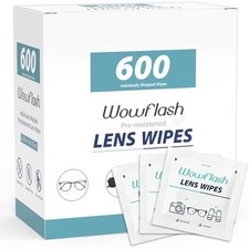 600 Count Pre-Moistened Lens Wipes for Eyeglasses, Streak-Free Cleaning
