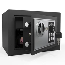 Small Safe with Keys&Code for Money Cash and Coin Digital Mini Kids Safe Bank...