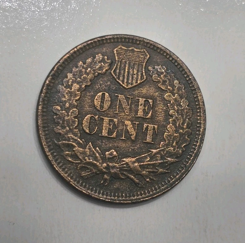 1865 Indian Head Penny Double Die Obverse. Circulated. - Image 4 of 4