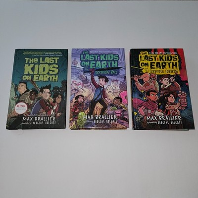 3 Last Kids on Earth HBK Book Lot Doomsay Race Forbidden Fortress 1 7 8 Brallier