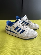 Adidas Forum Low White Blue Hook Loop Strap Sneakers Kids US 6 Pre-Owned
