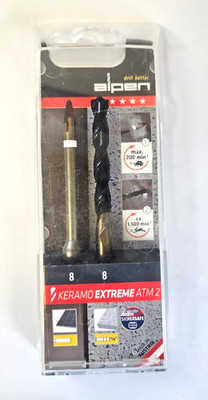 alpen Bohrer Set Ø 8 Keramo-Beton-Extreme 2-tlg AMT 2