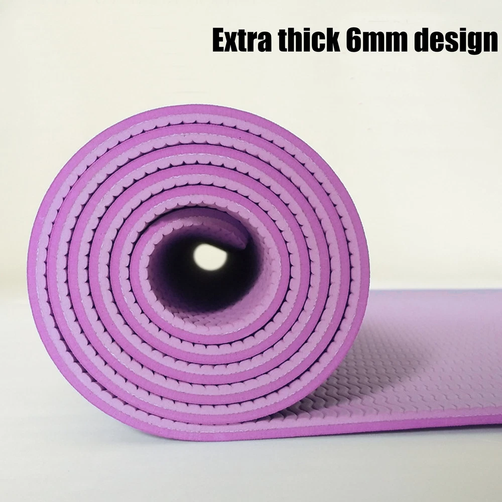 Extra Thick 24x72 Inch Eco-Friendly TPE Non-Slip Yoga Mat for Exercise Extra Thick 24x72 Inch Eco-Friendly TPE Non-Slip Yoga Mat for Exercise