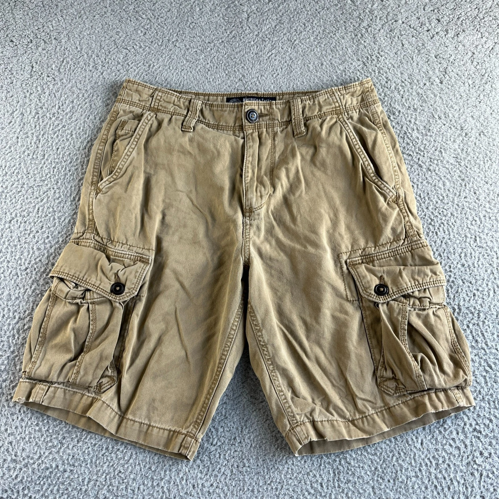 American Eagle Outfitters Shorts Mens 30 Beige Cargo Classic Outdoor Skate [31]