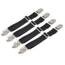 4 Pack Adjustable Elastic Bed Sheet Clips Straps Mattress Sheet Holder Clips