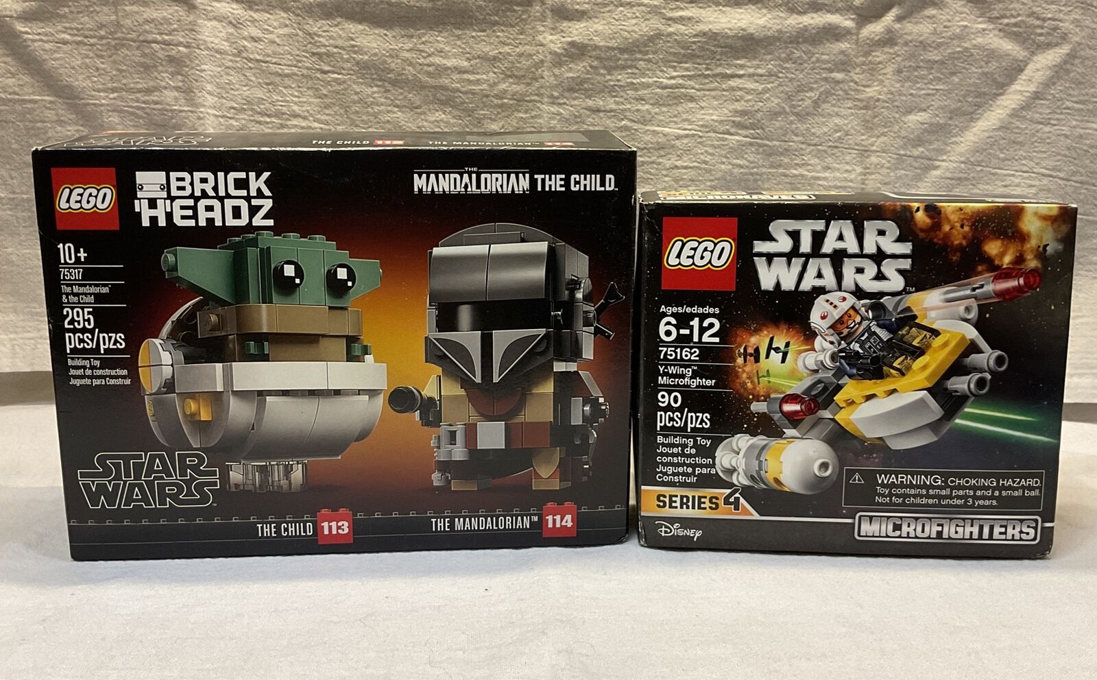 X2-LEGO BrickHeadz StarWars The Mandalorian/The Child 75317 + Microfighter 75162