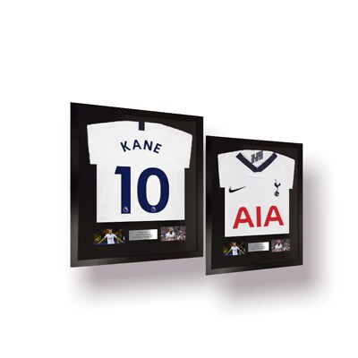Frame For Any Signed Football Shirt Front or Back free *Personalised  Plaque* UK