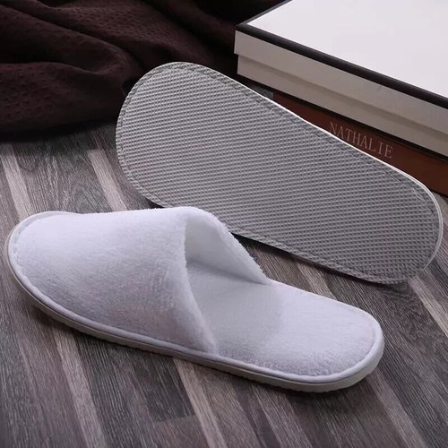 5-30 Pairs Spa Hotel Guest Slippers Closed Toe Towelling Disposable Terry Style - Picture 9 of 19