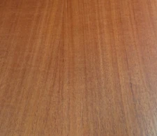 Sapele Ribbon Mahogany wood veneer 24" x 96" on wood backer A grade 1/25" thick