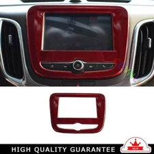 Central Console Navigation Panel Trim 7'' For Chevrolet Equinox 18-24 Red Steel