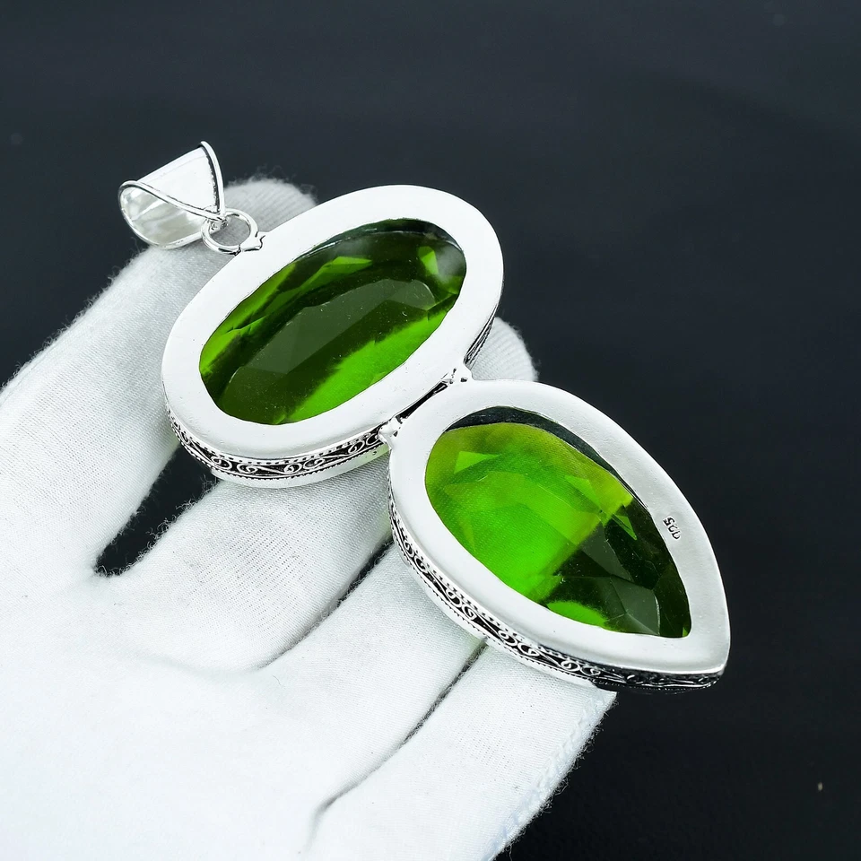 Peridot Edelstein Handgemacht 925 Sterling Silver Anhänger August - Bild 4 von 4