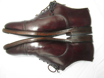 JOHNSTON & MURPHY 8.5D/B Burgundy Cap-Toe Mens Oxford Dress  display picture 3
