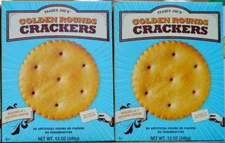 2 Packs Trader Joe's Golden Rounds Crackers 12 oz Each Pack