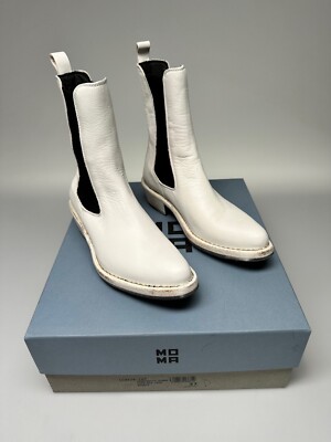 Damen Stiefeletten MOMA 1CW228 Capalbio Wash Avorio n. 37 Leder Elfenbeinfarben