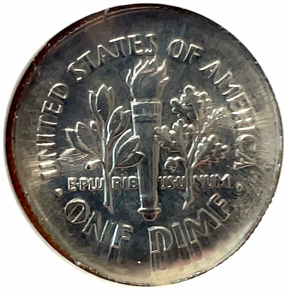 1996-P BROADSTRUCK DIME NGC Mint Error MS66 Roosevelt 10c Coin. - Image 3 of 4