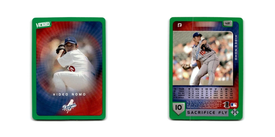 2003 Upper Deck Victory Tier 1 Green Hideo Nomo Dodgers #42 - Image 3 of 3