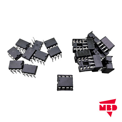 10x LM358 (LM358L) Dual Operationsverstärker IC Op Amp OPV THT DIP-8 Sockel