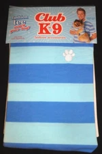 Club K-9  atch your Dog Men's Striped Blue Fashion Tee, One Size 