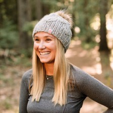 Sh t That I Knit The Motley Merino Wool Beanie in Heather Gray