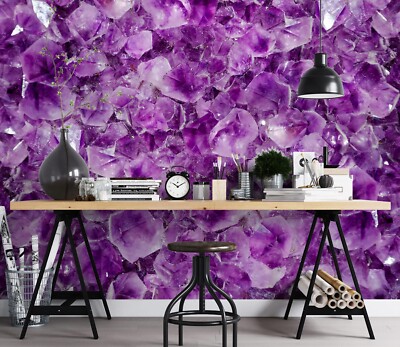 3D Purple Ice E2706 Wallpaper Mural Paper Wall Print Indoor Murals CA Honey