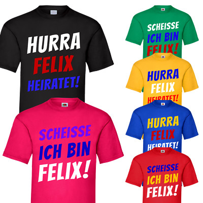 JGA SHIRT | Hurra Name heiratet | Scheisse ich bin  | Junggesellenabschied