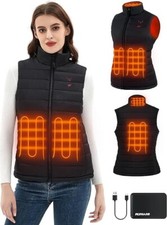 Womens Heated Vest- Lightweight Heated Vest With Battery Pack 10000mah Size (s)