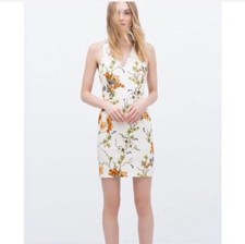 Zara Basic Sleeveless Floral Shift Dress Size Small