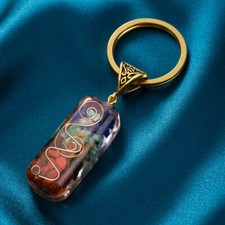 1x Resin Stone Pendant Keychain Pendant Key Chain Key Ring Charms Decor Pendant