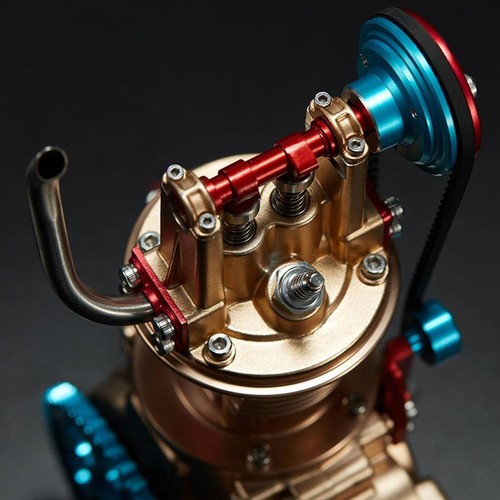 Kits de construcción de modelo de motor de automóvil mini cilindro totalmente metálico TECHING - Imagen 9 de 12