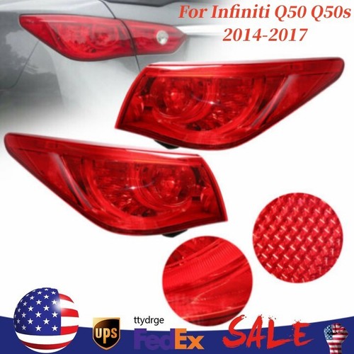 Pair Rear Outer Tail Light For Infiniti 2014 2015 2016 2017 Q50 Q50s Left+Right
