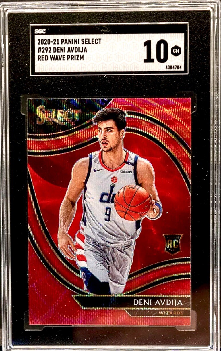 2020-21 Select Tmall Asia Deni Avdija Courtside Red Wave Prizm Rookie RC SGC 10