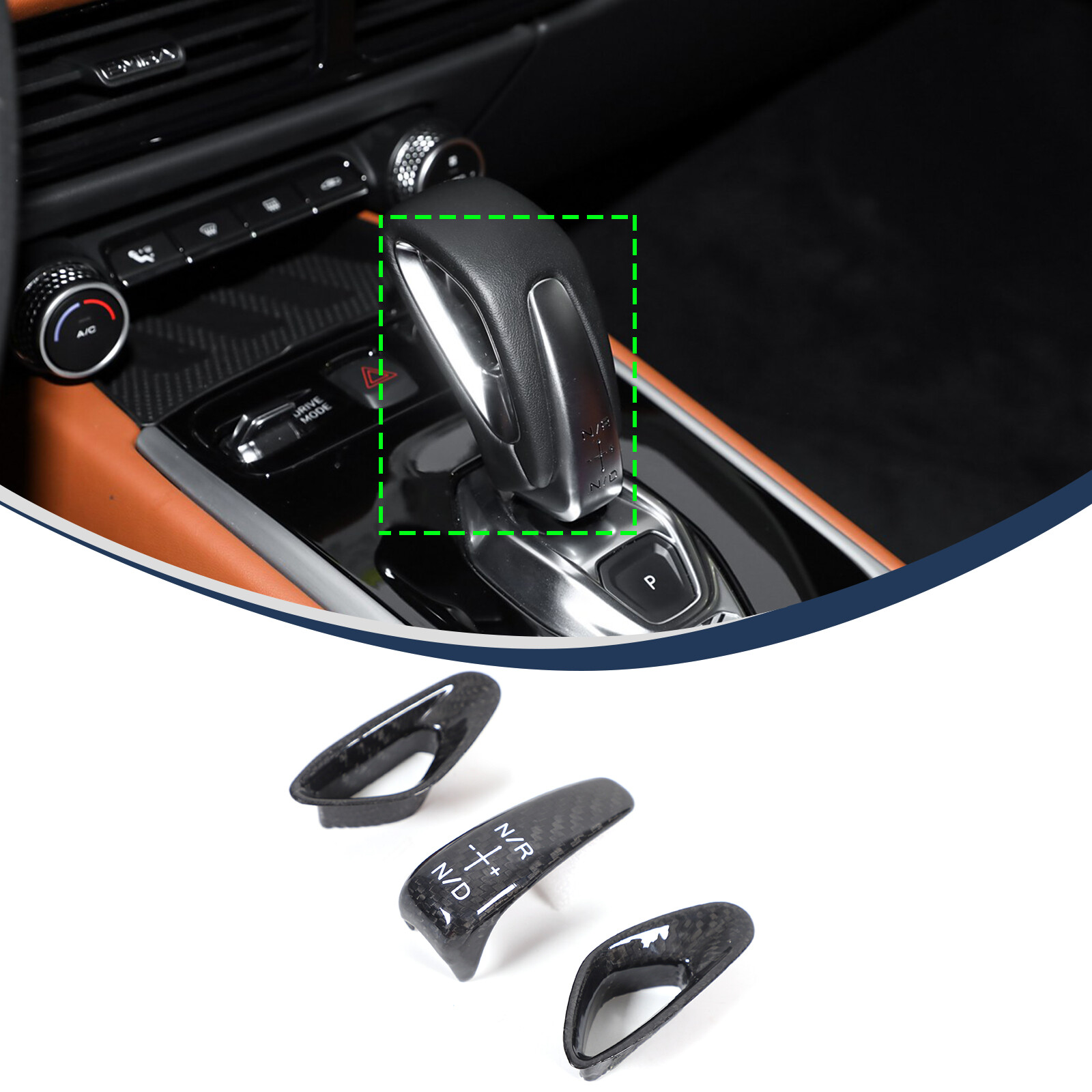 Real Carbon Fiber Center Gear Shift Knob Cover For Lotus Emira V6 I4 23-25 US