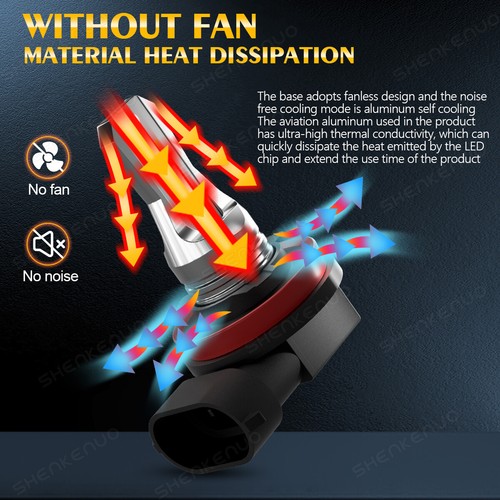 For Nissan Versa 2007-2018 LED Headlight Bulb High Low Beam H4+H11 Fog Light P4C - Picture 13 of 17