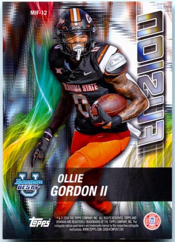 GAVIN SAWCHUK OLLIE GORDON 2024 BOWMAN U BEST SUPERFRACTOR FUSION ROOKIE SP 1/1 - Picture 2 of 2