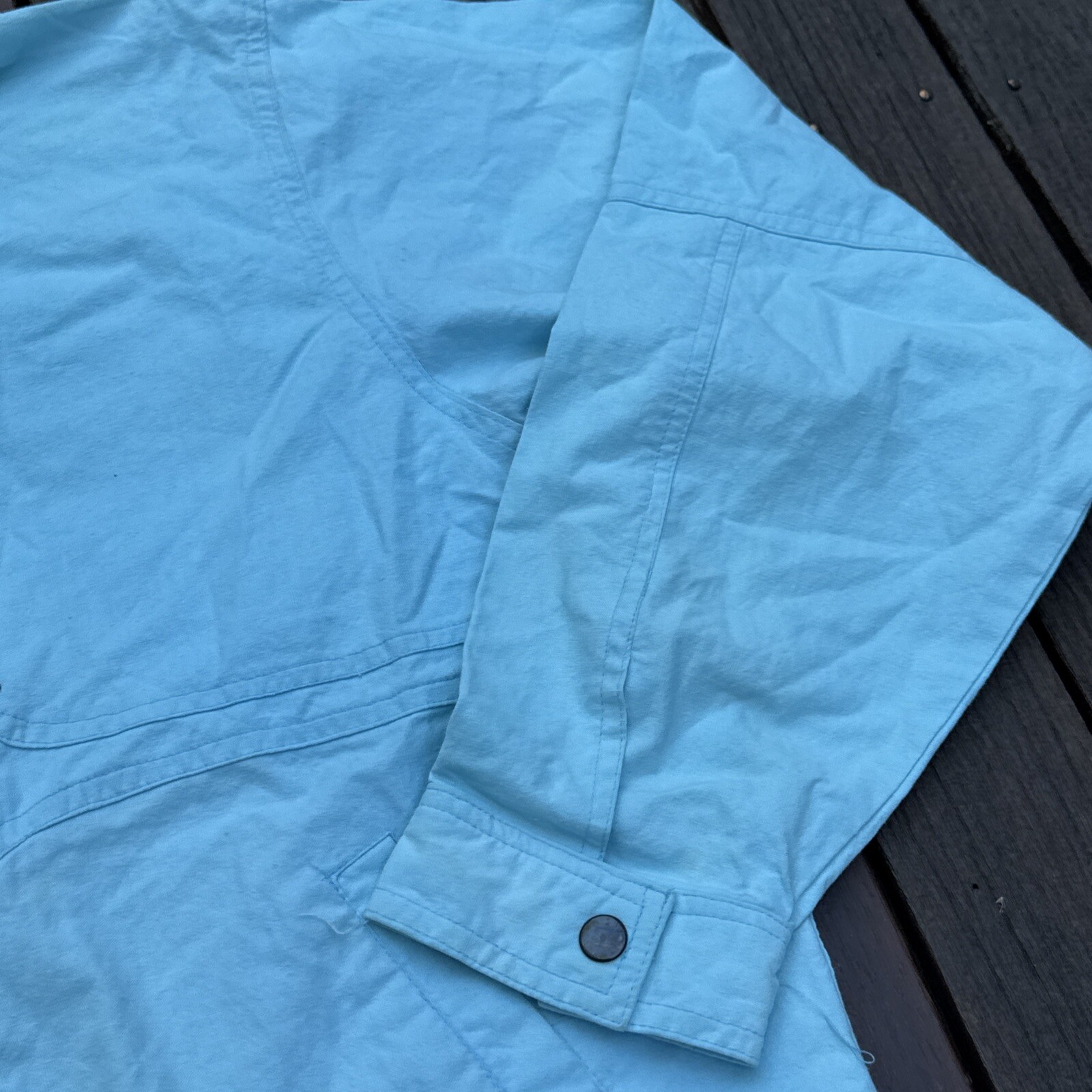 Rare Vintage PIONEER SKY BLUE SNAP BUTTON JACKET 105 Cm Macau Made LRG image 2