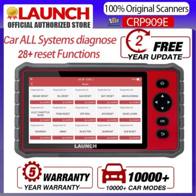 2025 LAUNCH CRP909E Pro Full System Diagnostic Tool OBD2 Scanner Coding TPMS