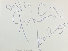 FRANK CARSON Autographed Signed Vintage ALBUM PAGE 1970s Under and Over ACTOR