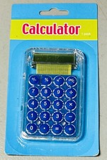 Vintage Clear Translucent Solar Power Calculator Blue Buttons Model A693842 New