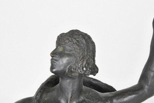 E l'Hoest, Tireuse à l'Arc, Bronze Orientaliste Signé, XIXème Siècle - Imagen 12 de 12