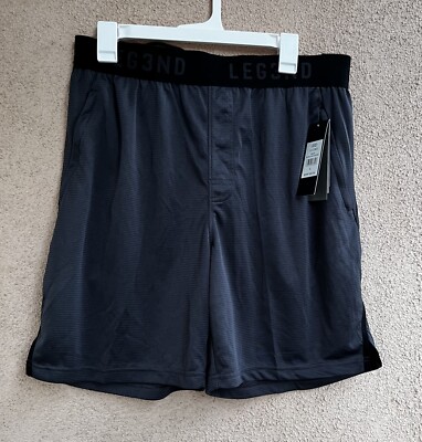 LEG3ND Dark Charcoal  Mens Short Inseam 7.5 Gym Running Training Stretch Size L
