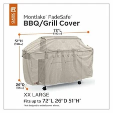 Classic Accessories Montlake FadeSafe Grill Cover - Heavy-Duty BBQ Cover with So