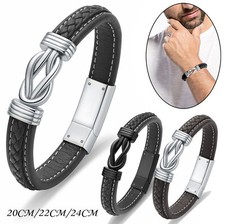 Infinity Urn Bracelet for Ashes Braided Leather Urn Bracelet for Human Pet Ashes