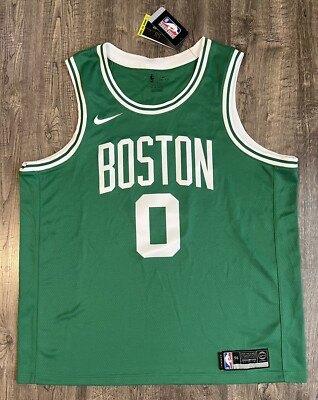 Nike Men's Boston Celtics Jayson Tatum #0 Black Dri-Fit Swingman Jersey, XXL