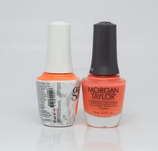Gelish DUO Soak Off Gel Polish + Morgan Taylor Lacquer - #917 I'm Brighter Than 