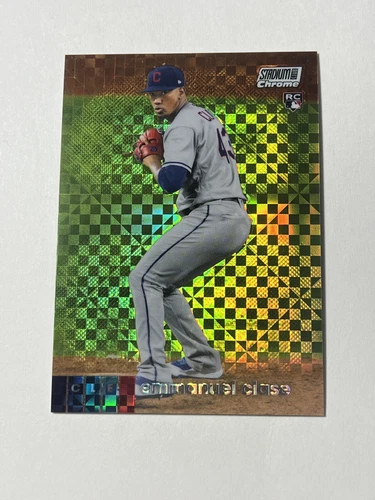 2020 Topps Stadium Club Chrome X-Fractor Emmanuel Clase #391 Rookie RC - Picture 1 of 2