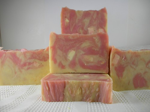 Pink Jasmine Goat Milk Soap Shea, Cocoa Butter Natural Organic Homemade - Picture 1 of 6