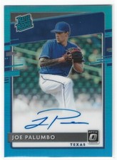 JOE PALUMBO 2020 DONRUSS OPTIC CAROLINA BLUE PRIZM AUTO ROOKIE #17/35 RANGERS O1