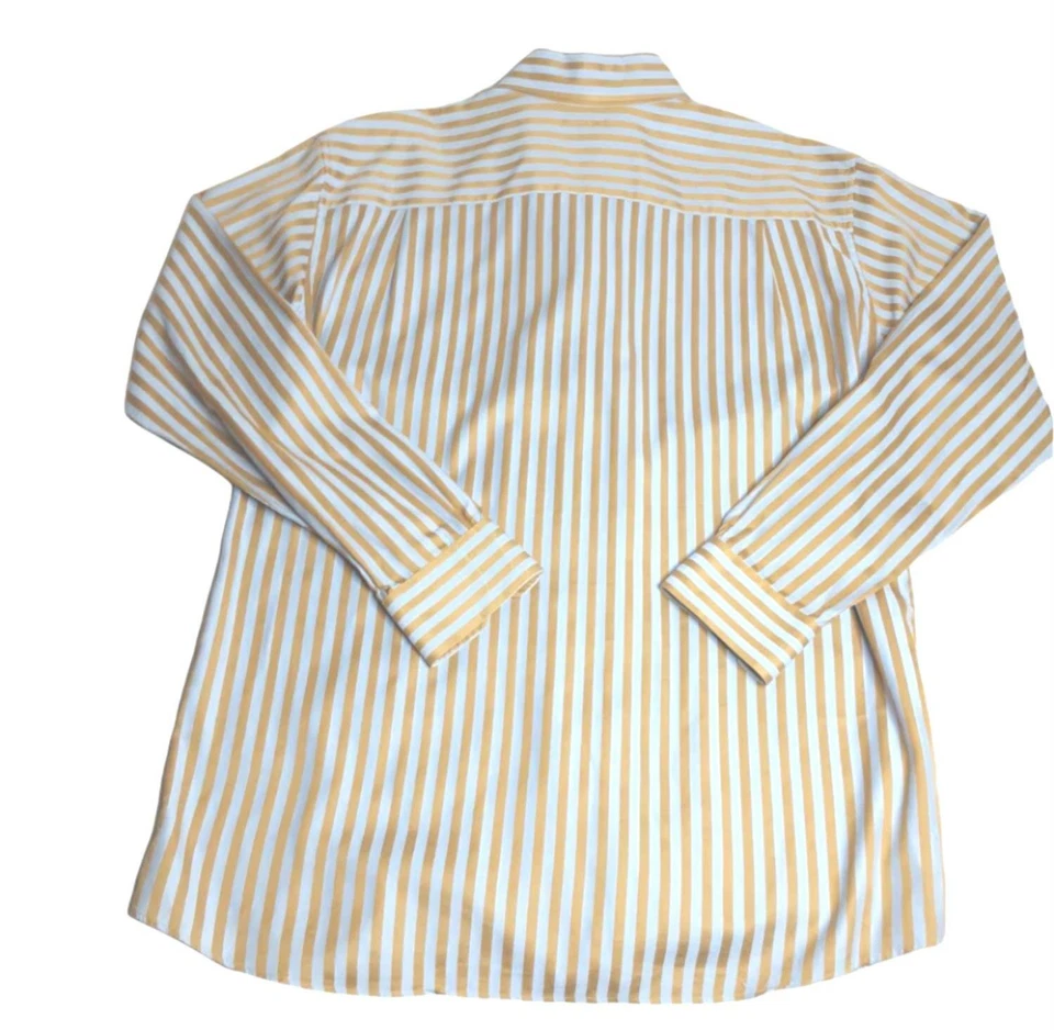 Мужская рубашка Metropolitan By Lord & Taylor в синюю полоску на пуговицах (размер: XXL) - Изображение 2 из 3