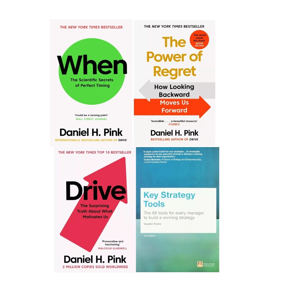 When Daniel H. Pink, Power of Regret, Drive,Key Strategy Tools 4 Books Set